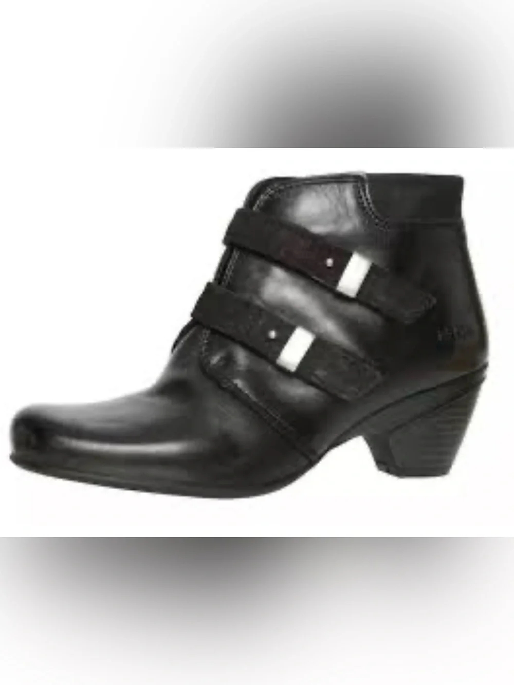 Taos Womens 39 alto Ankle Boots Black Leather Booties Buckles US 8-8.5